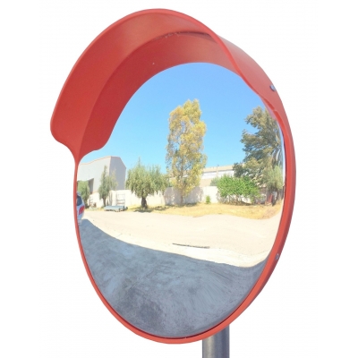 Καθρέπτης ασφαλείας 45 cm απλός εξωτερικός με γείσο για σωλήνα