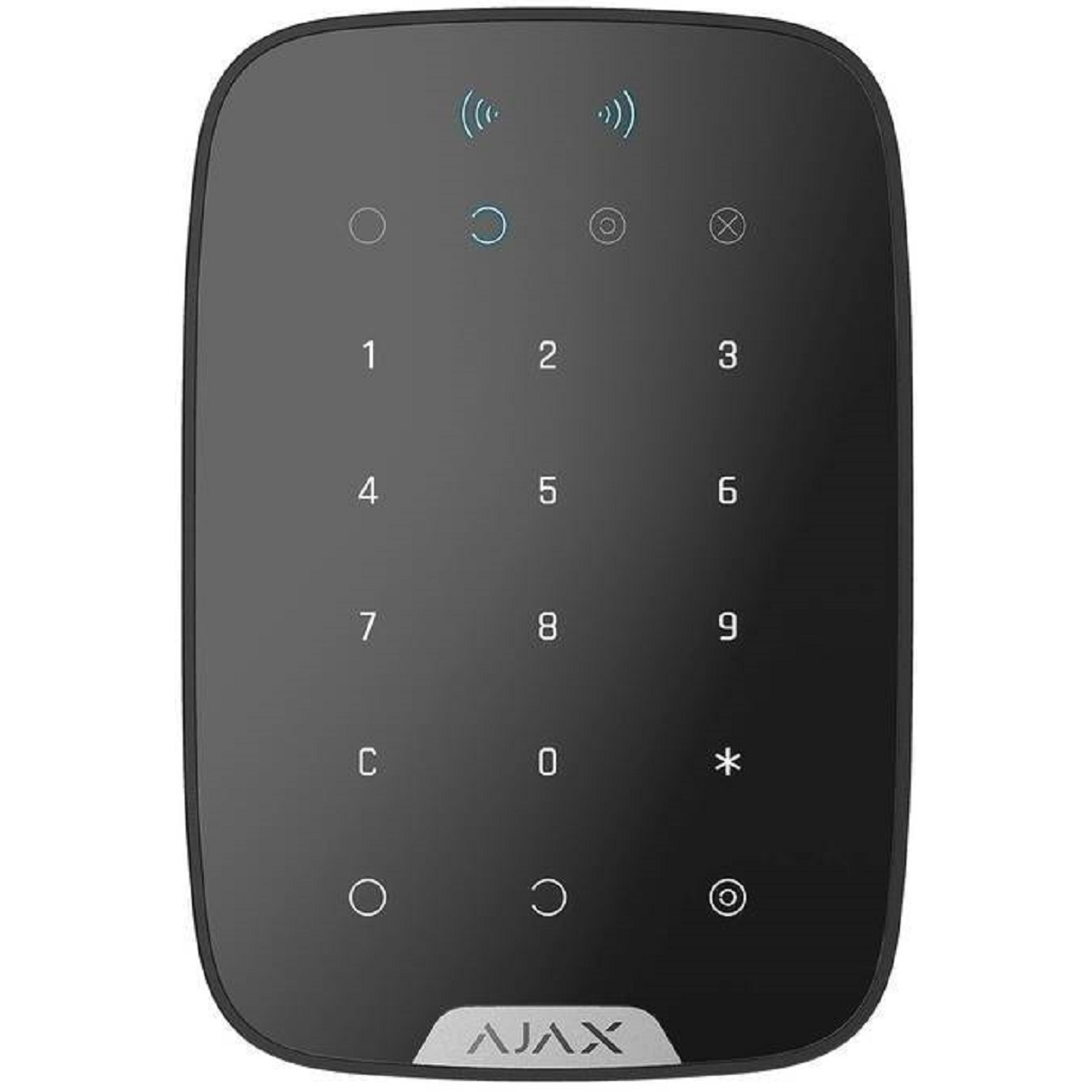 Ajax KeyPad Plus - Ασύρµατο πληκτρολόγιο αφής με ενσωματωμένο Proximity Reader (Μαύρο)