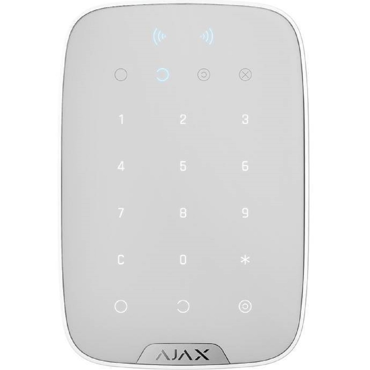 Ajax KeyPad Plus - Ασύρµατο πληκτρολόγιο αφής με ενσωματωμένο Proximity Reader (Λευκό)