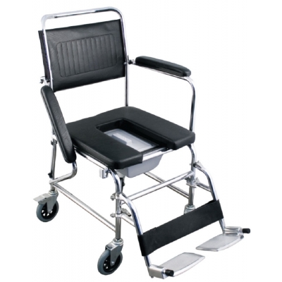 Αναπηρικό Αμαξίδιο Εσωτερικού Χώρου με Δοχείο Τουαλέτας και Πτυσσόμενα Υποπόδια